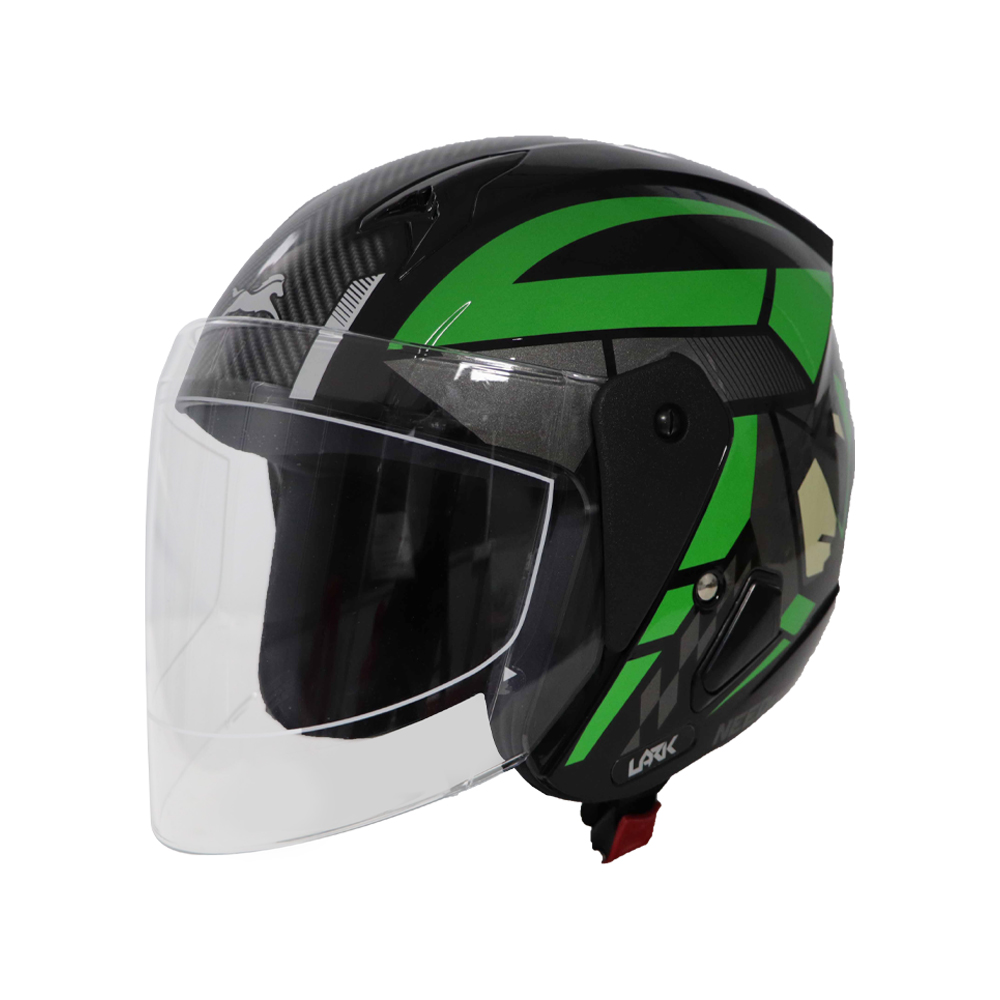 TVS Half Face Helmet Green G2Lightweight Protection for Riders